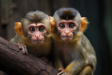 Photo Of A Pair Of Cute Monkeys
