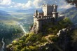High tower offered a panoramic view of the surrounding landscape, allowing the castle's defenders to spot any potential threats from afar. Generative AI