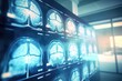 MRI scan detected abnormalities in the patient's brain, aiding in the diagnosis and treatment of their condition, blur brain scan room background. Generative AI