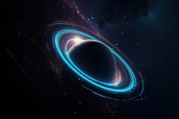 Wall Mural - close up space scene with planets, stars and galaxies. space galaxy background with planet and aster