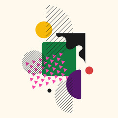 Poster - trendy abstract background. composition forms. modern vector illustration