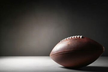 Wall Mural - American football ball on white background, sports concept, digital illustration. Generative AI