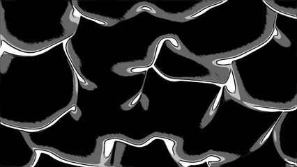 Poster - Black background with neon stripes. Design. Green and white floating stripes made in cartoon abstraction that twitch.