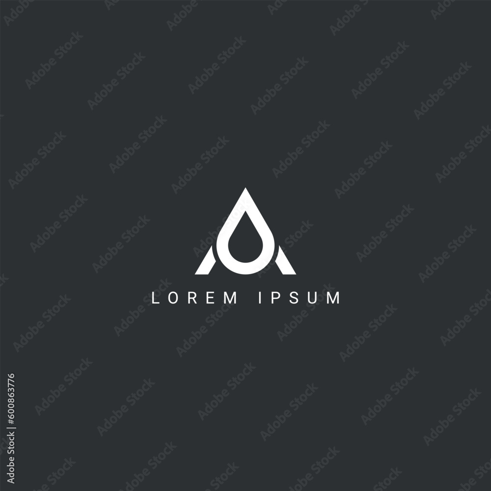 Abstract letter A water drop logo design vector element. Stock Vector ...