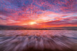 Sunset Birds Surreal Beautiful Sea Nature Landscape High Resolution