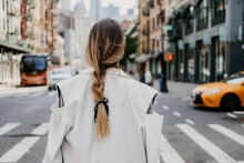Girl With French Braids And Chanel Lace Bow In Streets Of New York Soho Little Paris White Elegant Modern Pinterest Style Inspo Trendy 