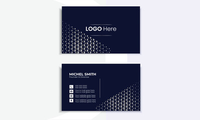 Modern look simple double-sided vector design template business card, 3.5*/2* corporate design card.