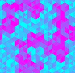 Canvas Print - Vector trendy low poly seamless pattern. Camouflage polygonal background