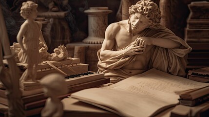 Master of the Arts: Apollo, God of Creativity and Beauty in Ancient Mythology by Generative AI