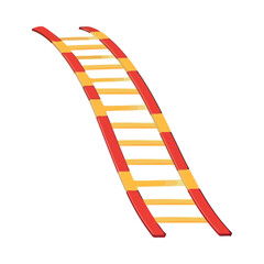 Poster - playground ladder on white background