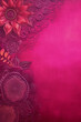© SANGHYUN - Fuchsia Crayola color background paper texture Rangoli pattern painting. AI generative