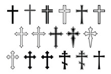 Christian Cross Icon Set