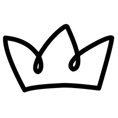 Sticker - Doodle Crown Vector 