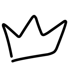 Sticker - Doodle Crown Vector 