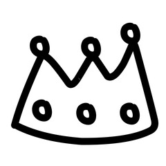 Sticker - Doodle Crown Vector 