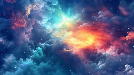 Wall Mural - Generative AI, an abstract background image with a cosmic theme