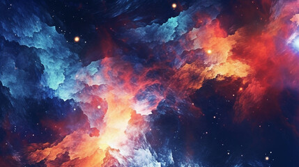 Wall Mural - Generative AI, an abstract background image with a cosmic theme
