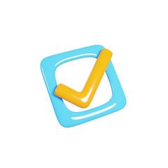 Poster - Checklist symbol icon on 3d rendering. 3d illustration