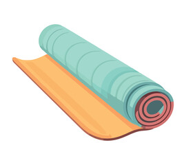 Poster - yoga mat on blue backdrop