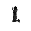 © metamorworks - Silhouette of jumping girl. Active kid.