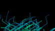 © RocknRoller Studios - Futuristic Network Lines form a Technical Grid. Blue and Green Connectivity Concept with copy-space.
