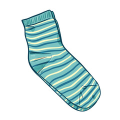 Poster - Vector Cartoon Striped Funny Socks