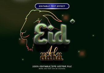 Poster - Luxury eid al adha editable text effect