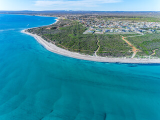 Wall Mural - Aerial view of Jurien Bay town in Western Australia. Coastal, seascape.