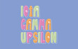 Iota gamma upsilon typography design, IΓY greek letters