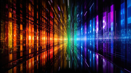 Internet technology global connection for business and digital marketing, finance, and banking. Big data online network. Generative AI