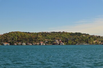 Istanbul, Turkey, 05.02.2023. Marmara sea :Sea of Marmara between the European side and the Asian side.