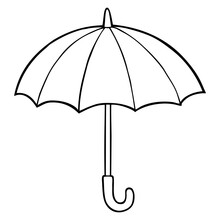Umbrella Outline Vector Illustration