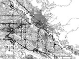 Fototapeta Miasta - Vector road map of the city of  Boise Idaho in the United States of America on a white background.
