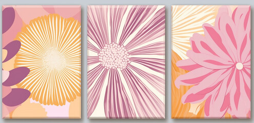 flower patter wallpaper style,soft pastel colors, generative ai illustration