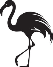 Flamingo Head Logo, Flamingo Icon Isolated On A White Background, Vector, Illustration, SVG
