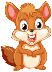 Wall Mural - Cute squirrel cartoon character