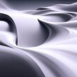 © HAKKI ARSLAN - Metallic gray wavy and curvy 3d rendered lines background.