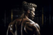 © MxCaptures - Sculpted Physique - Back View of Fitness Enthusiast - Generative AI