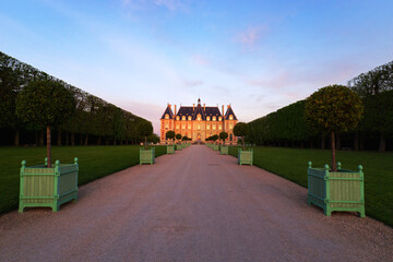 Poster -  Castle and departmental park of Sceaux . Ile-de-France region