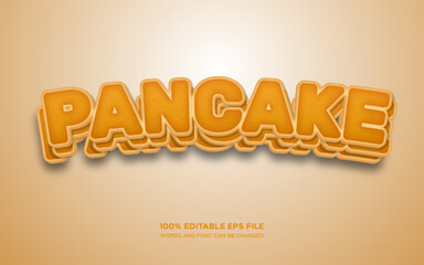 Wall Mural - Pancake 3D text style effect
