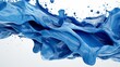 © Creation    Art - Thick blue paint on white background Created by generative Ai