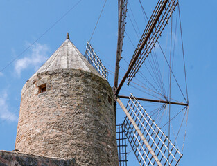 Old windmill on the island of Mallorca