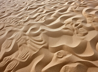 Poster - Sand on the beach for background. Brown beach sand texture as background. Close-up.