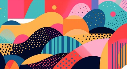 template illustration circle art abstract element modern colourful background texture design. genera