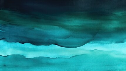 Wall Mural - Blue green abstract background. Watercolor pattern with stripes. Generative AI.
