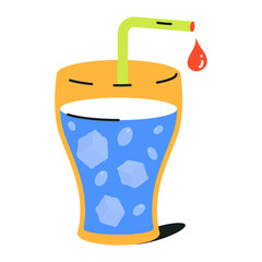 Sticker - Pack of Drinks Flat Icons 

