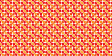 Red And Yellow Seamless Wallpaper Metaball Texture Pattern Background.