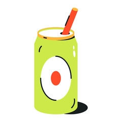 Sticker - Pack of Drinks Flat Icons 

