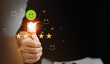 © bossakorn - customer satisfaction survey concept get maximum satisfaction Rating excellent service experience Evaluation of product quality, customer service Satisfaction reviews the best quality.