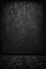 Wall Mural - Simple black gradient studio backdrop abstract drack background backdrop product or text backdrop design